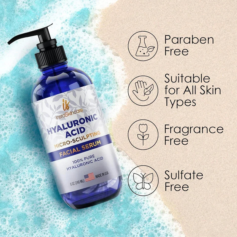 Hyaluronic Acid for Skin - 100% Pure Medical Quality Strength Formula 8 Oz